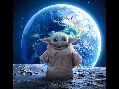 Baby Yoda Artwork cover art design photography photos photoshop photoshop art poster