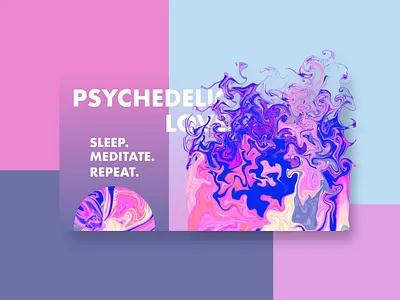 Psychedelic Love. adobexd design graphic design illustration lifestyle meditation minimal mockup psychedelic typography ui ux vector website website design