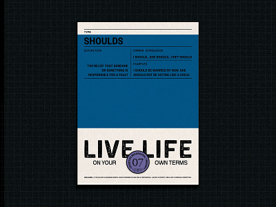 Live life on your own terms colour design digital graphic design poster poster a day poster series type art typeface typography visual design