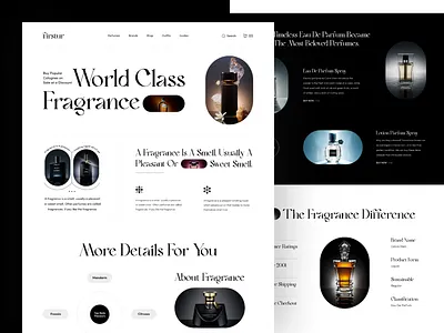 Perfume Website Design aroma beauty body care ecommerce frangance interface landing page mist orix parfume parfume website parfumestore perfumes sajon typography ui ux web design website website design