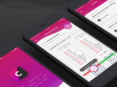 Code comment concept app code comment code interaction mobile design mobile ui