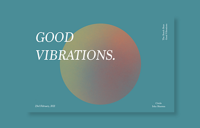 Good Vibrations adobexd circle design good vibrations graphic design icon illustration mockup the beatles typography ui ux vector website design