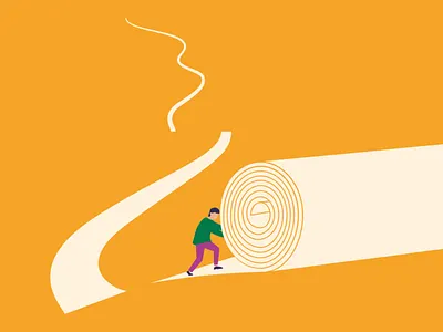 The Long Haul grit haul illustration long perseverance road work