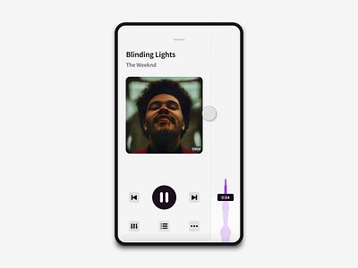 Minimal Music Player - Up Next Queue 2021 trend animation minimal mobile music player music player app music player ui ui ui animation ux