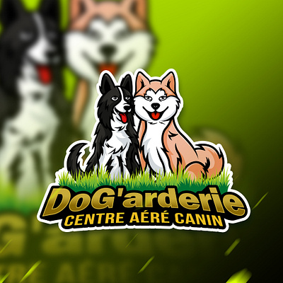 two dog mascot logo branding design esport esport logo gaming identity illustration illustrator mascot vector