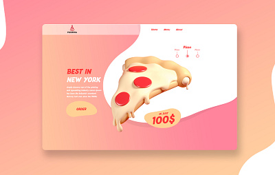 Pizza Web Design app branding clean design graphic design minimal pizza pizza design pizza hut pizza ui pizza web ui ux web website