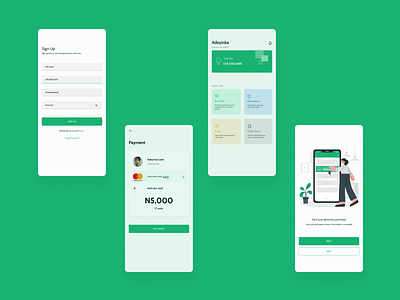 Electricity purchasing app design ui ux