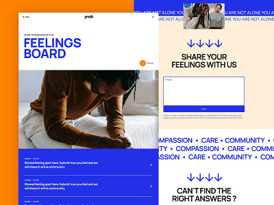 YMOB Feelings Board Page design minimal ui ui ux ui design ux ux design web web design webdesign website website design