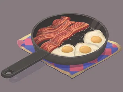 Howl's Breakfast anime breakfast food anime food art