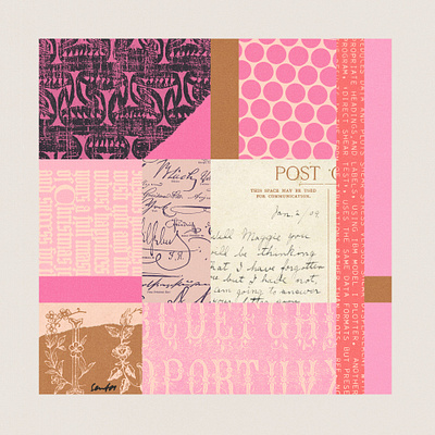 264 collage februllage lo fi pink print vintage