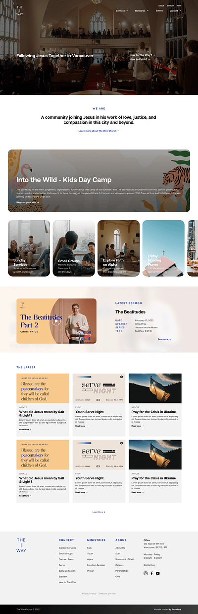 The Way Church | Squarespace Web Design css design html javascript squarespace web design