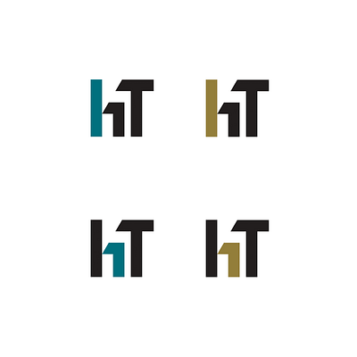 HT design colors illustrator letters logo logo design