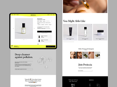 Protecia design ecommerce layout responsive typography website