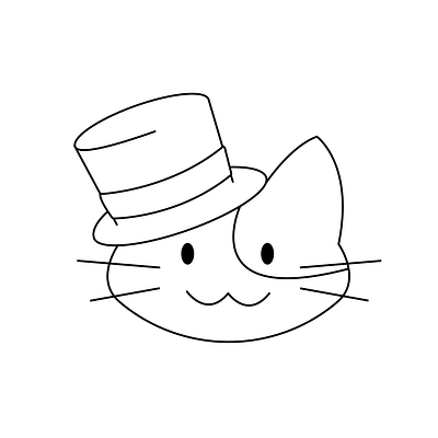 CAT in a HAT cat catalog design hat illustration illustrator logotype