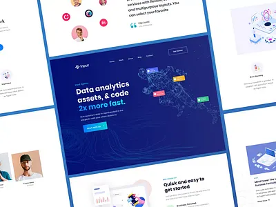 Data Science & Analytics Landing Page Animation animation data science dataanalytics homepage landing page landing page design saas web design web page website design