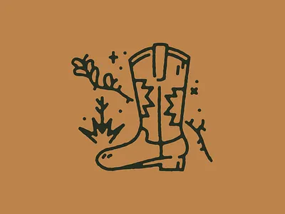 Cowboy Boot branding cowboy cowboy boot desert flat illustration logo minimal southwest vector