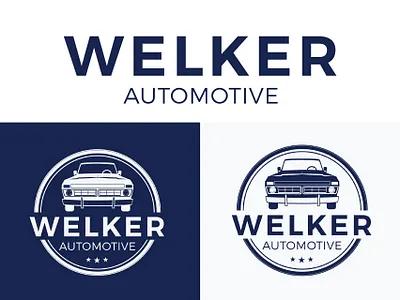 Welker Auto badge badge logo branding custom logo ford logo logo design rebranding truck