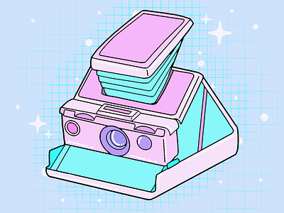 vintage branding colorful design graphic graphic design illustration illustrator logo macbook polaroid procreate vaporwave vintage vintage illustration walkman