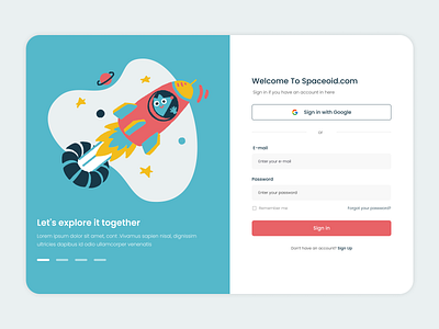 Sign In Form colorful design forum galaxy illustraion log in form log in page onboard pet screen sign in sign in ui sign up ui design uidesign uiux ux design uxdesign website design