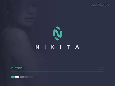 NIKITA branding design flat lettering logo logos minimal monogram nlogo simple typography vector