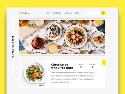 Day40 Recipe design flat typography ui