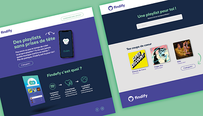 Findify - Create your playlist destock interfaces music playlist ui ui design ui designer ux design webdesign websign website