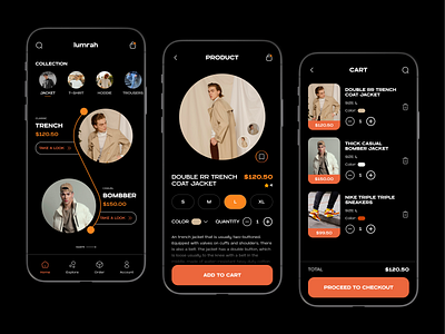 Fashion E-Commerce App app darkapp darkui e commerce app ecommerce app fashion fashion app minimalist store store app uidark uidesign user interface userinterface