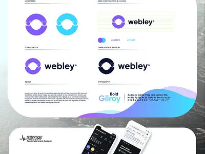 Webley design gradient letter logo logo design modern startup technology