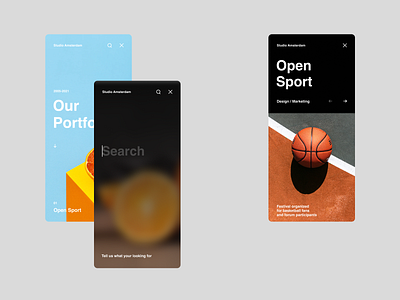 Creative Agency Concept agency design glass sport typography ui ux