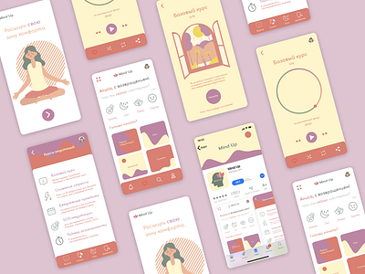 Meditation UI/UX App design app art design design app figma illustration interface mobile mobile app ui uiux ux vector web