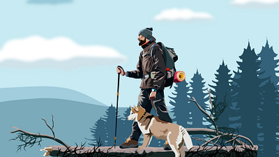 Hiking vector art tutorial adobe illustrator adobe illustrator tutorial art beginners design designers digital art drawing how to illustration illustrator illustrator tutorial photo to cartoon photo to vector process step by step trace photo vector vector art vector drawing