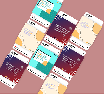 Instagram posts for Game of GO design instagram post socialmedia ui