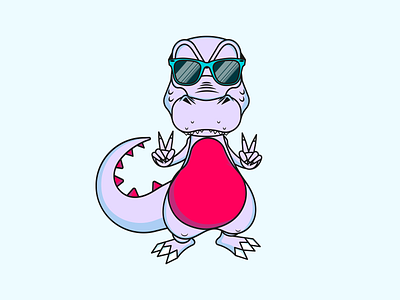 T-rex branding dino dinosaur dinosaurs flatdesign idenity illustration t rex