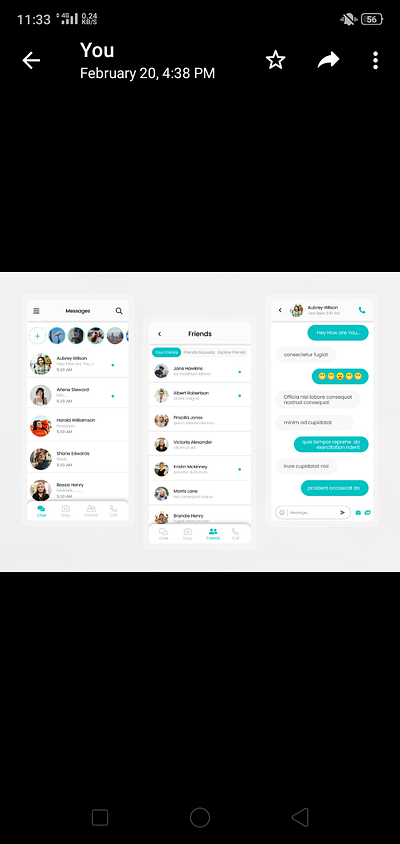 Chat App UI animation branding design illustration illustrator logo minimal typography ui ux