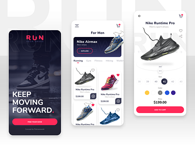 Mobile app - sport shoes store design ecommerce graphic design mobile mobile app shop store ui ux