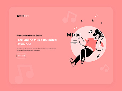 Online Music Store app design music album music player ui music store song ui ux web