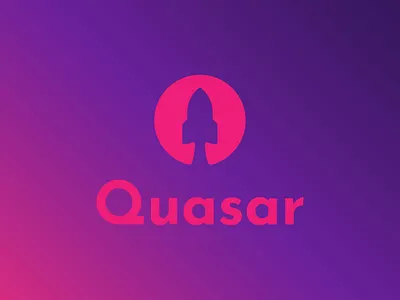 Daily Logo Challenge Day 1 brand dlc logodesign quasar quasar logo rocket rocket logo rocketship