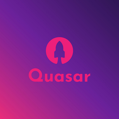 Daily Logo Challenge Day 1 brand dlc logodesign quasar quasar logo rocket rocket logo rocketship