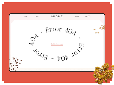 Miche - 404 404 animation branding clean design error food graphic design illustration logo motion graphics shop store ui ux uxui web website