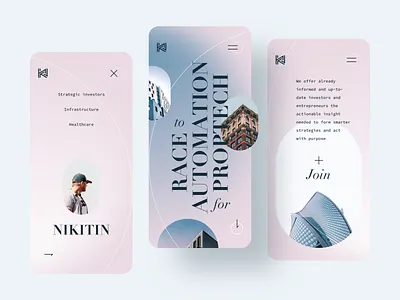Investment Website Mobile business clean design investment mobile modern real estate sketch ui ux