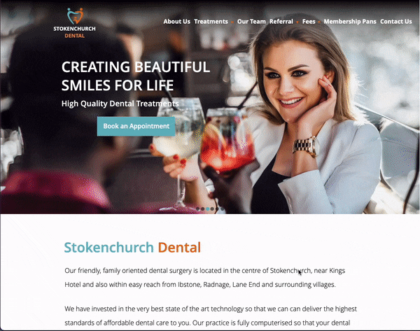 Stokenchurch Dental dental ui webdesign wordpress