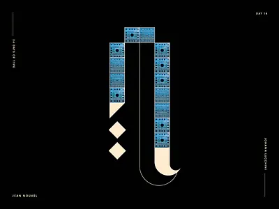 N for Jean Nouvel - Architype Alphabet Project 36daysoftype alphabet architect architecture design graphic design graphics illustration johannlucchini type typeface typo typographic typography