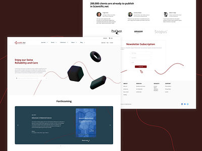 Scientific.Net - Landing Page 3d branding design figma landing page landingpage ui ux web