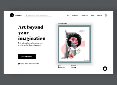 Digital Art Gallery - Landing Page