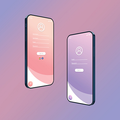 login and sign in screens app design flat minimal sign in signup ui ux web
