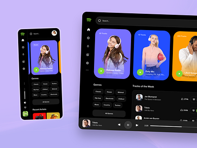 Spotify App design inspiration interaction ui ui design ux ux design web web design