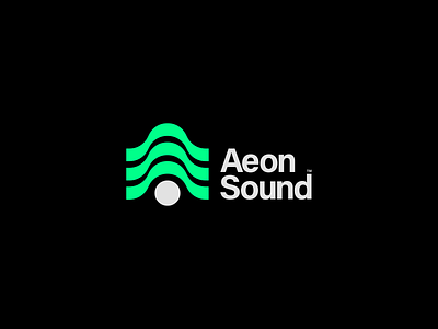 Aeon Sound branding clean design flat graphicdesign graphicdesigner illustrator logo logodesign logomark logomarks logotype logotypes manufacturing mark minimal music neon typography vector