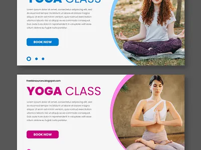 Yoga Class Banner Template Free PSD Mock banner ad branding branding design design freebies graphic design psd download psd mockup psd template web banner web banner ad web banner design website banner yoga yoga banner