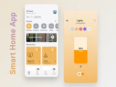 Smart Home App Design app design design home app home automation smart home uidesign uiux ux design