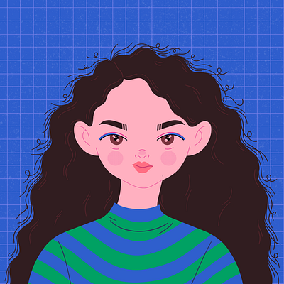 Self-portrait character girl illustration portrait self portrait selfie selfportrait